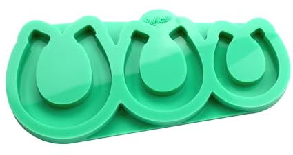 Refloxy Hufeisen - Groß Niedliche Gießharzform für kleine Anhänger, Key Rings Hochwertige Silikonform für Resin ((2) Hufeisen Groß, Silikon, Standard)