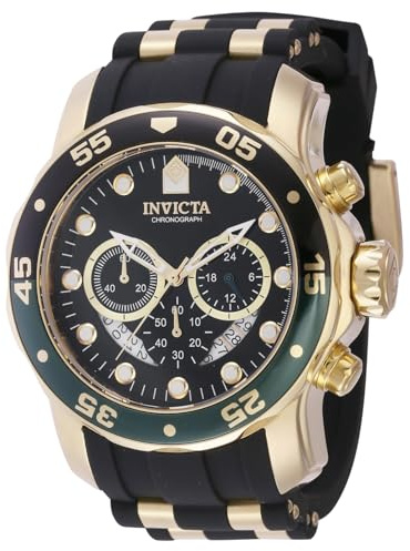 Invicta Pro Diver Orologio da Uomo in acciaio inossidabile con movimento Quarzo - 48mm, Oro/Verde