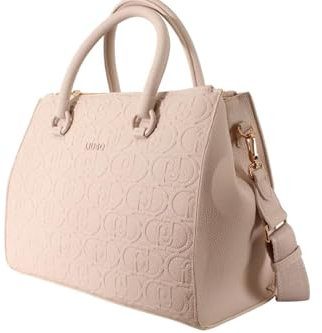 LIU JO Borsa a mano comoda e versatile, dal design creativo, divisa in tre ampi scomparti. Due scomparti con chiusura zip e quello centrale con chiusura clip a calamita. Dispone di tasche interne, di