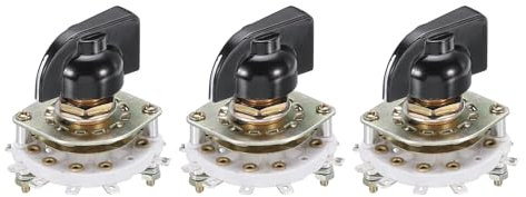 QUARKZMAN Interruptor Rotativo 2P4T de 2 Polos y 4 Posiciones para Selector de Banda de 1 Nivel para TV Radio Máquina Doméstica 3 Unidades