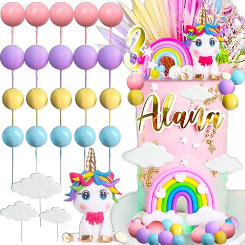 JeVenis Rainbow ical Unicorn Cake Decoration Rainbow Cake Topper Unicorns Party Favors Rainbows Birthday Supplies Birthday Cake Decoration for Girl