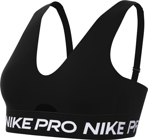 NIKE Damen Sport-BH Pro Indy Plunge Bra Sw, Black/White, HF5961-010, XS