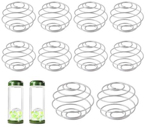 YATEICBC 10 Pcs Bolas de Acero Inoxidable para Mezclar proteínas en Polvo,Bolas de Acero Inoxidable para Mezclar proteínas en Bebidas,Bola mezcladora,Vasos agitadores para Fitness Deportivo