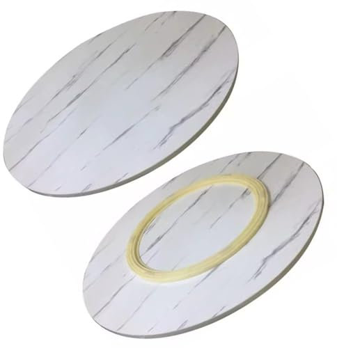 GSKDZG Vassoio Rotante Grande Piatto Girevole In Legno Lazy Susan Giradischi Per Tavolo Da Pranzo 50cm 60cm 70cm 80cm 90cm Rotondo Vassoio Girevole(Imitation white marble,80cm/31.5in)