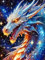 Gemartmall Diamond Painting Erwachsene Drachen,Diamant Painting Bilder Erwachsene Drachen,Diy Drachen Diamont Painting als Zuhause Wanddekoration und Geschenk(30x40 cm)