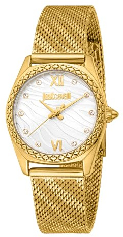 Just Cavalli Damen Analog Quarz Uhr mit Edelstahl Armband JC1L313M0025