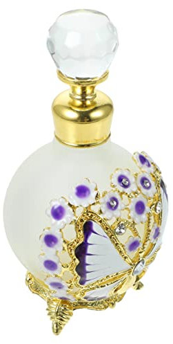 PLAFOPE Flacon à Parfum Vintage Bouteille Décorative Verre Pour Voyage Vaporisateur Rechargeable Élégant Pour Et Aromathérapie