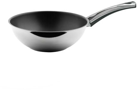 Berndes Injoy Allrounder Stielwok 28 cm – Allherdtauglich – Antihaftversiegelung - Induktionsgeeignet – Backofengeeignet – Edelstahl – Nickelfrei – PFAS frei
