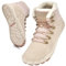 ZDQ Barfußschuhe Damen Winter Herren Gefüttert Winterschuhe Warme Winterstiefel Leicht Schneestiefel mit Breite Zehenbox Beige 39