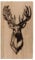 Bergliebe Wandbild aus Holz Hirschmotiv | Eiche | Massivholz | Hirsch | Wanddekoration | Holzbild | Geschenk | 18,5x33 cm Pohmer Design (Hirsch)
