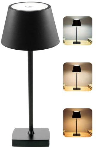 ChenFec LED Tischlampe Kabellos Akku Aufladbar, Tischleuchte Kabellos USB Akku Kabellose Lampe Flaschenlicht, LED Lampe Tischlampe Akku Tischleuchte Outdoor Indoor