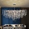 Modern Kronleuchter Kristall Silber, Große Luxus Raindrop Pendelleuchte, Rund Kristall Hängeleuchte Light Fixture, Luxury Tree Branch Kronleuchter für Kücheninsel, Esszimmer, 120cm
