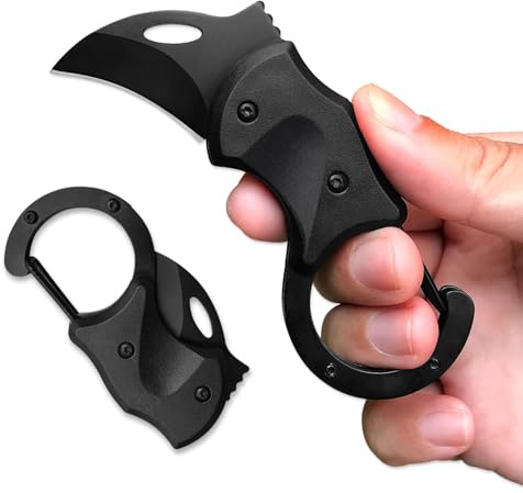 PANCA Self Defence Gadgets Home Tools Auto Schlüsselanhänger mit Cutter und Lanyard Strap Werkzeugkasten Geschenk für Männer Mehrzweck-Werkzeug Solid Black (1 Stück)