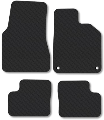 Renault Twingo (2014-2021) 5mm Rubber Car Mats | Heavy Duty Rubber Tailored Fit Floor Mats Full Coverage Durable Waterproof Accessories Easy Clean Anti Slip Made in the UK