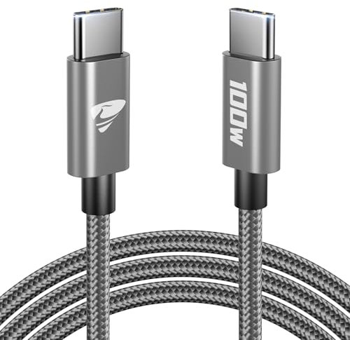 Cavo USB C USB C 3M,Cavetto Caricatore Ricarica Rapida Usbc 100W 5A Filo Caricabatterie Carica Nylon Cavo Type C to Type C per iPhone 15 16 Pro Max/Plus iPad Pro/Air MacBook Galaxy S23 S22 S24
