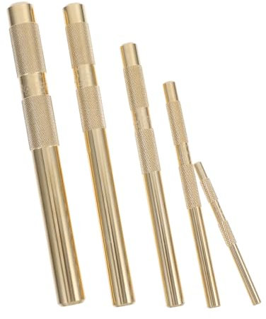 Tofficu Professional Brass Punch Tool Set 1/4''-3/4'' Sizes Electric Metal Hole Punch Tool for Metal Leather Crafting