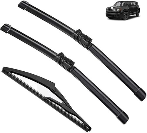 Coche Escobilla Limpiaparabrisas para Jeep Renegade 2015-2019 Juego de Parabrisas Escobillas Parabrisas Ventana Cepillo de Lluvia