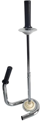 Berger & Schröter | Strechtfolienabroller Strechtabroller verchromt Stahl 400-550mm Rollenhöhe einstellbar, 30-70mm Kerndurchmesser, Abwickler Abroller für Strechtfolien, Stretchfolienspender