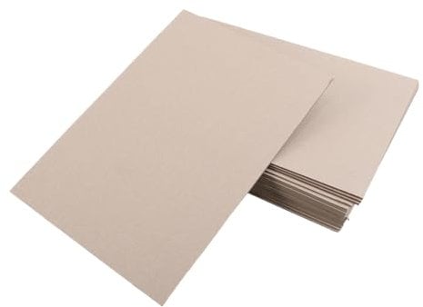 VILLFUL 20 Stück Graupappe Dicke Robuste Buchbinderpappe für Buchbindung Scrapbooking und Bastelarbeiten Vintage Stil Starker Karton für Projekte