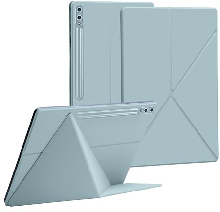 Magnetic Case for Samsung Galaxy Tab S10 Ultra 2024/S9 Ultra 2023 14.6-Inch, Model SM-X920/X926B/X910/X916B Tablet with S-Pen Holder, Auto Wake/with Stand Tablet Cover, Ice Blue