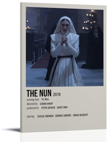 The Nun Poster Design Gemälde für Wohnzimmer, Schlafzimmer, Wandkunst, ästhetisches Cover-Poster, 20 x 30 cm, Rahmenstil