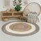MY-RUG Juteteppich Jute-Balance 150x150 cm |Rund|handgewebt aus 100% Jute im Boho-Stil | für Wohnzimmer Schlafzimmer |Sisalteppich, Naturteppich | Naturfarben beige grau in Sisaloptik | Bast Teppich