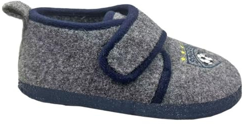 Sleepers Boys League Touch Fastening Bootee Slippers Boot Slippers Football Slipper Footy Slipper Sizes 8 Child-10 Child Grey
