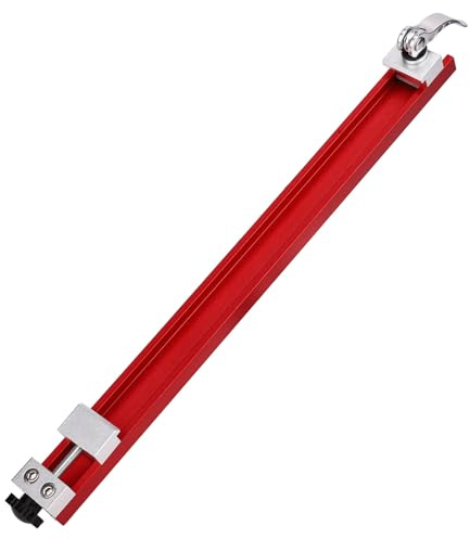 Guide de Base pour Machine de Découpe, Réglable Rail Guidage Scie Circulaire Alliage d'Aluminium Pince Positionnement Fraisage Scie Circulaire pour les Tâches Découpe (Rouge)