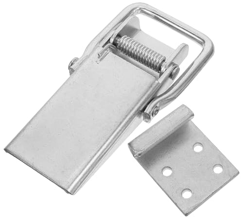 PAMINGONO Loquet de Porte de Remorque Verrou de Goupille D'attelage Sécurisé en Métal Galvanisé Argenté Fixation Robuste Prévenant Tout Mouvement pour Container et Cargo