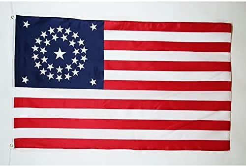 AZ FLAG - Drapeau USA étoiles en rond - 150x90 cm - Drapeau 100% Polyester Avec Oeillets Métalliques Intégrés - Pavillon 110 g