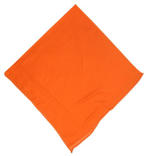 IB Halstuch 50x50cm Baumwolle 1A Qualität Einfarbig Bedruckbar Bestickbar Azofrei Uni Tuch Kopftuch Schultertuch Accessoire (1x, orange)