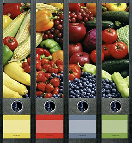 Ordnerrücken Obst Banane Erdbeere Ordner Ordneraufkleber Aufkleber Deko 439