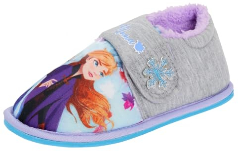 Disney Frozen 2 Girls Slippers Elsa Anna Kids Faux Fur Fleece Lined House Shoes