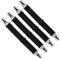 LIHAO Tendeur Drap Housse Réglable, Fixation Attache Sangle de Maintien Ajustable pour Drap Lit, Canapé, Housse de Repassage (Noir, Lot de 4)