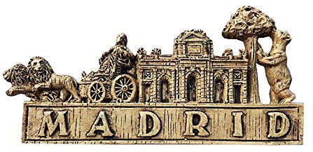 Imán para nevera de Madrid, España, 3D, regalo de recuerdo, hecho a mano, decoración del hogar y la cocina, colección de imanes para nevera Madrid