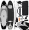 vidaXL SUP Board Set Aufblasbar für 1 Erwachsener Stand Up Paddle Surfboard Surfbrett Paddling Funboard Paddelboard Wellenreiter Schwarz 300x76x10cm