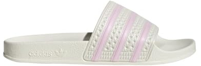 adidas Originals Damen Adilette Slide Sandale, Cremeweiß/klares Pink/gebrochenes Weiß, 41 EU