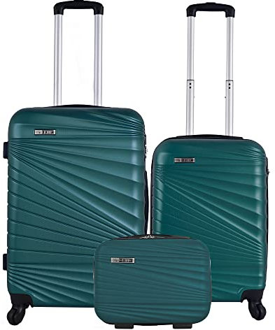 Juego de maletas rígidas 3 piezas en verde