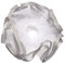 NKlaus 2x Taufe Kerzenmanschette Kommunion aus Tüll 12x9cm Tropfschutz silber Satinband 14432