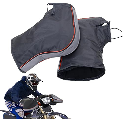TAOLE Moto Hiver | Manchons De Guidon | Gants De Guidon De Moto Hiver Gants De Moto Imperméables Manchons Scooter pour Moto Scooter, Installé sur Poignée, Protction De La Neige