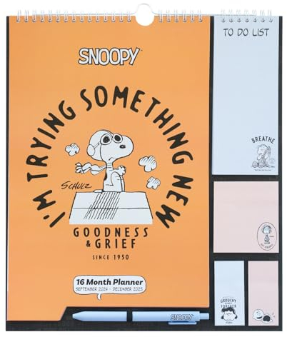 Grupo Erik Kalender 2025 Peanuts Snoopy Kalender 2025 Wandkalender 2025 - Familienplaner 2025 - Monatsplaner 2025 - Offizieller Snoopy Fanartikel