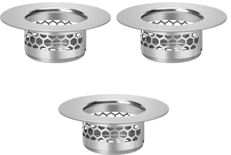 Set di 3 filtri per lavello in acciaio inox, filtri di drenaggio antiruggine e durevoli per docce, lavandini, vasche da bagno e raccoglitori per lavandini
