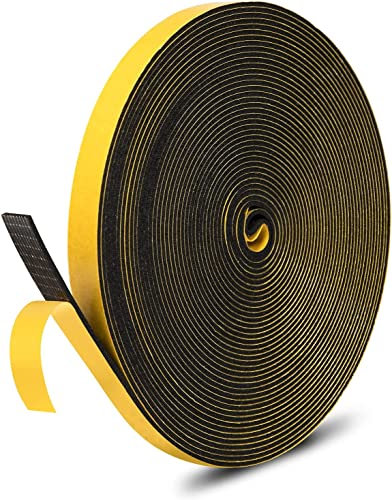 Dichtungsband Selbstklebend Türdichtung für Türen Fenster, 12mm(B) x1.5mm(D)/10m(L) Schaumstoffband Gummidichtung für Kollision Siegel Schalldämmung