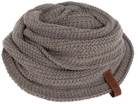KNIT FACTORY - Coco Loop Schal - Gestrickter Schlauchschal - Für Damen und Herren - Herbst & Winter Essentials - Zeitloses Mode-Accessoire - Strickschal mit Wolle - Hochwertige Qualität - Marron