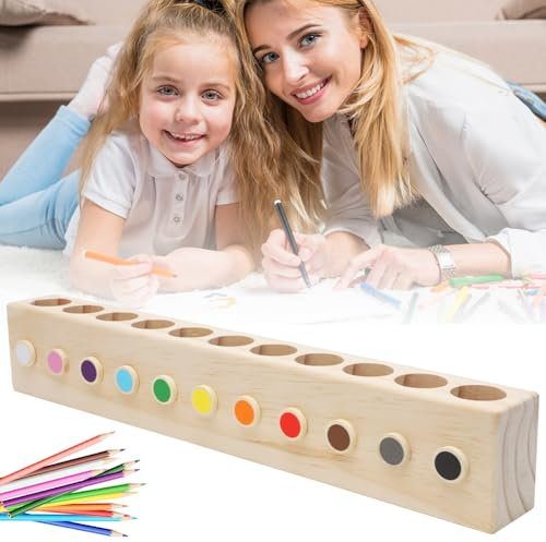 Stiftköcher aus Holz Stiftehalter Stifte Organizer mit 11 Fächern - Buntstifthalter aus Massivholz, Schreibtisch Organizer für Bleistifte,Farbstifte,Pinsel, Stifteköcher für Schule Büro Zuhause