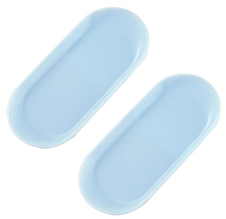 18 * 8.5cm Oval Plastic Tray, 2Pcs Decorative Storage Tray, Plastic Organizer Plate, Blue