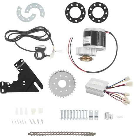 GramStudio Fahrrad Motor DIY Conversion Kit mit Daumengashebel, 350W 24V Umbausatz Kit, Für Fahrrad zum E-Bike Umbauen, IP54-Motor, Einstellbare Geschwindigkeit
