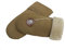 Reissner Lammfelle warme Merino Lammfell Fäustlinge Faust Handschuhe für Damen und Herren HDS-FAUST1-XS-BEI beige XS (Handumfang 15cm)