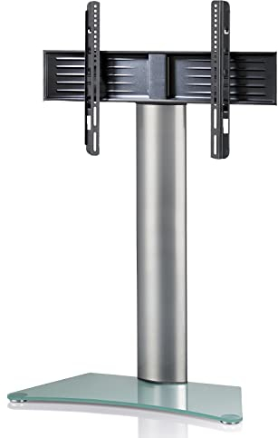 VCM Universal TV VESA Standfuß Ständer Fernseh Rack Alu Glas Zental Mattglas