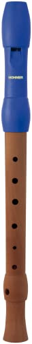 HOHNER Blockflöte, Alegra Line, blau, deutsch, zweiteilig